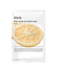 Close-up of Abib Mild Acidic pH Sheet Mask [Yuja Fit] – mild acidic essence for balanced skin, brightening and revitalizing with Yuja extract