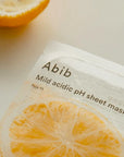 Abib Yuja Fit Sheet Mask – brightening Yuja extract and vitamin C for a refreshed and healthy-looking complexion