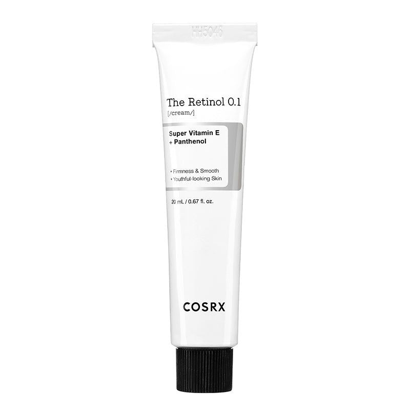 COSRX The Retinol 0.1 Cream in 20ml jar – gentle retinol cream for first-time users, reduces fine lines, improves texture, and boosts skin elasticity