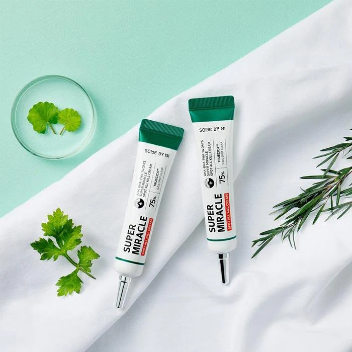 Some By Mi AHA BHA PHA 14 Days Super Miracle Spot All Kill Cream – Targeted spot treatment to reduce pimples, blemishes, and calm troubled skin.
