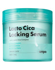 Unpa Lacto Cica Locking Serum Pads – A pack of serum-soaked pads designed to calm irritated skin, featuring Centella extracts, probiotics, and Tea Tree Oil for hydration and protection against redness.
