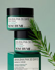 Some By Mi AHA BHA PHA 30 Days Miracle Cream – A soothing, non-greasy moisturizer that helps treat acne and strengthens the skin barrier.
