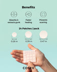 Close-up of Cosrx Acne Pimple Master Patch – Hydrocolloid patches that absorb excess fluid and impurities to promote faster healing and prevent scarring