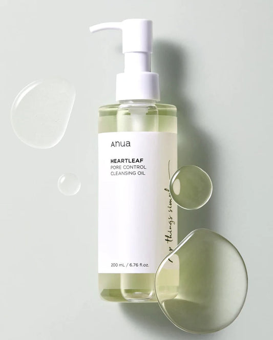 Anua Heartleaf Pore Control Cleansing Oil – deeply cleanses, leaving skin soft, fresh, and not greasy