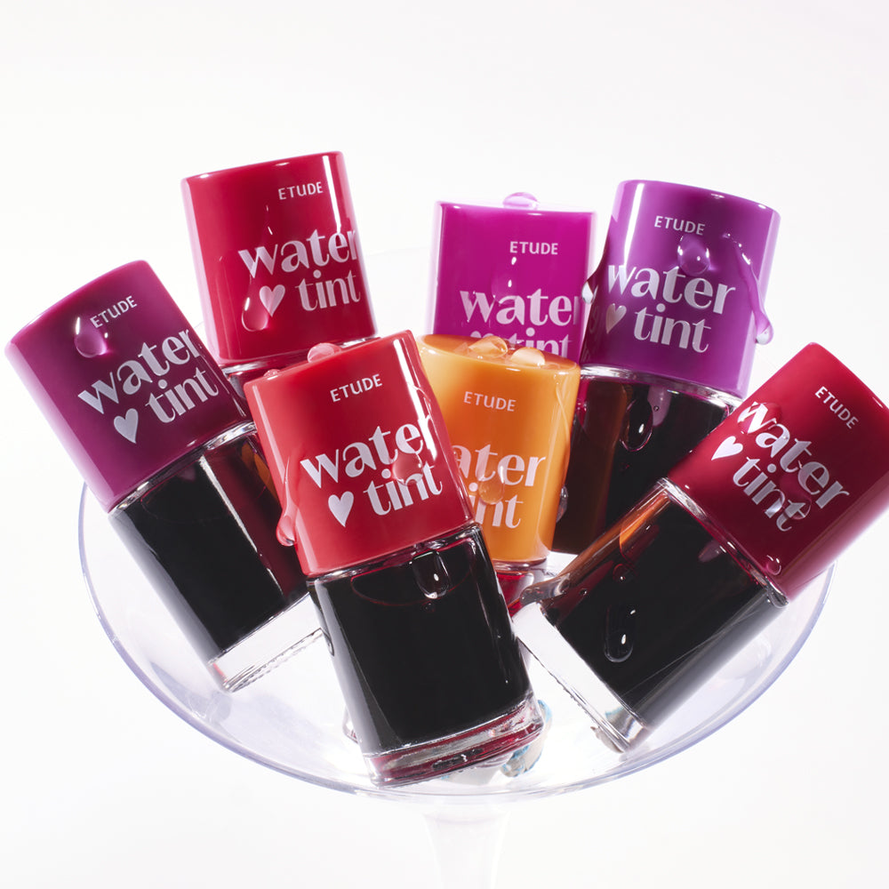 Etude House Dear Darling Water Tint – vibrant, fruity water tint with cherry and strawberry shades for long-lasting lip color