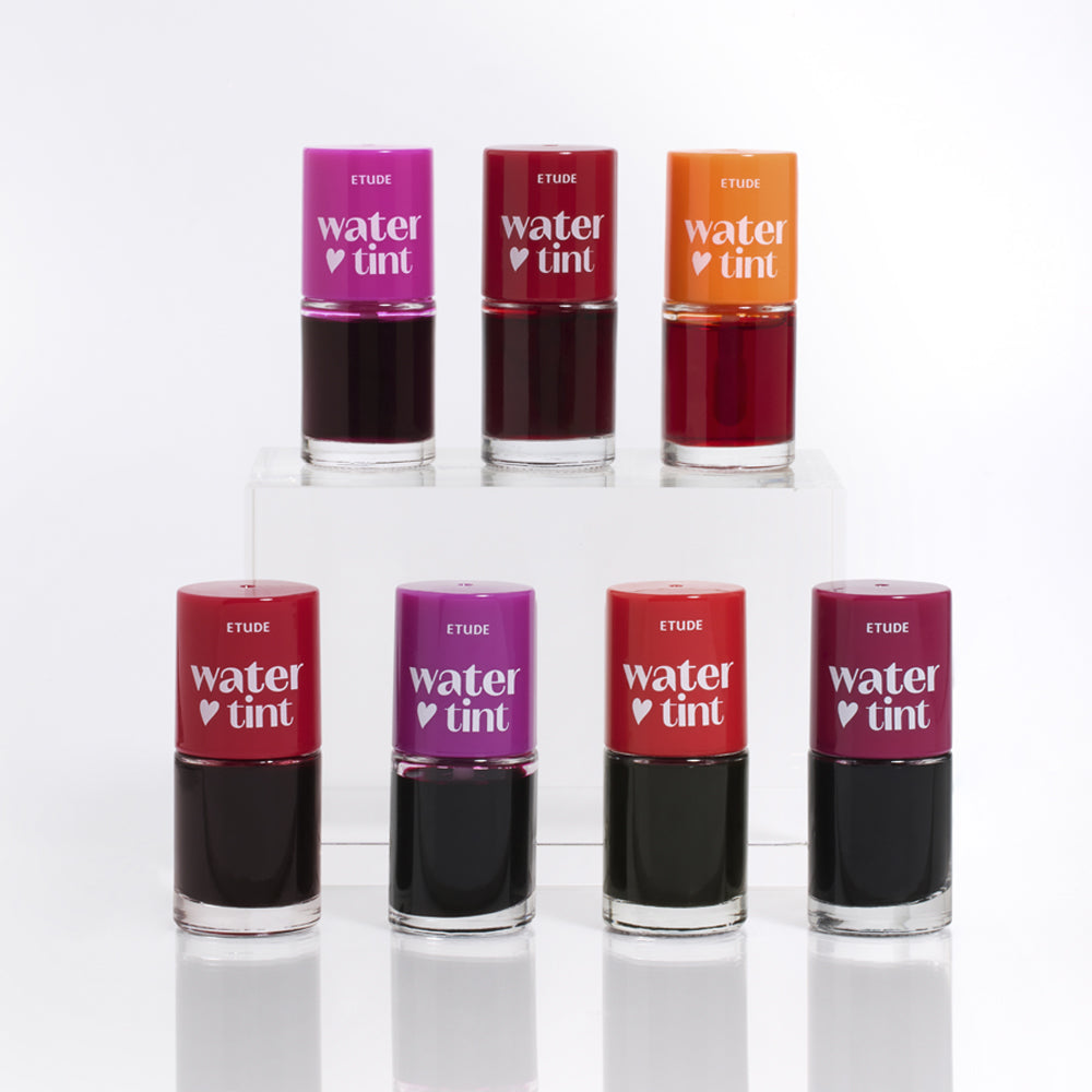 Etude House Dear Darling Water Tint – vibrant, fruity water tint with cherry and strawberry shades for long-lasting lip color