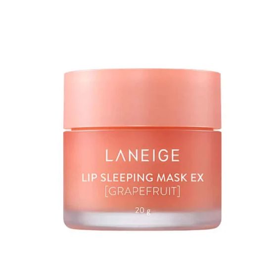 Laneige Lip Sleeping Mask EX in various flavors – Choose from Apple Lime, Grapefruit, Berry, and Mint Choco for a refreshing, scented lip treatment Grapefruit