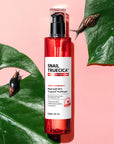 Some By Mi Snail Truecica Miracle Repair Toner – Highlighting the key ingredients like snail secretion filtrate, niacinamide, and centella asiatica for skin repair and brightening.
