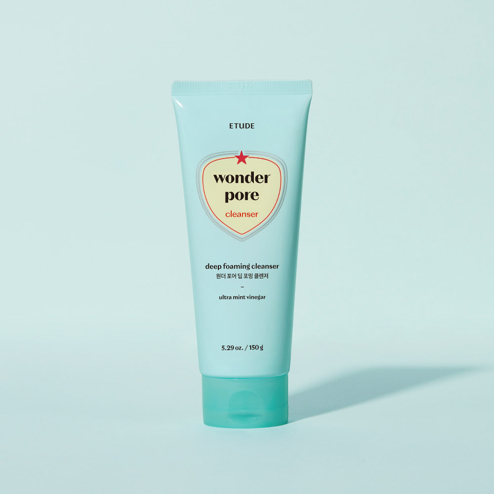 Etude House Wonder Pore Deep Foaming Cleanser 150ml tube for pore-cleansing and exfoliation