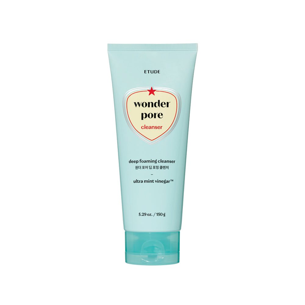 Etude House Wonder Pore Deep Foaming Cleanser 150ml tube for pore-cleansing and exfoliation