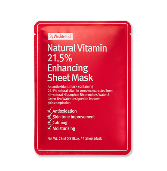 By Wishtrend Natural Vitamin 21.5 Enhancing Sheet Mask