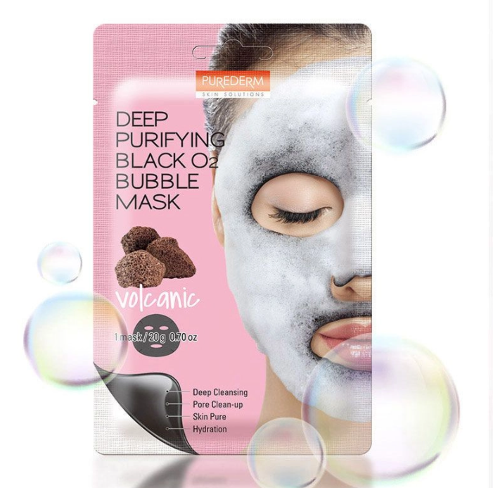 Purederm Bubble Black Mask (Volcanic)